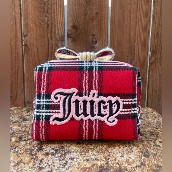 Juicy Couture Plaid Cosmetic Bag - Picture 1 of 10